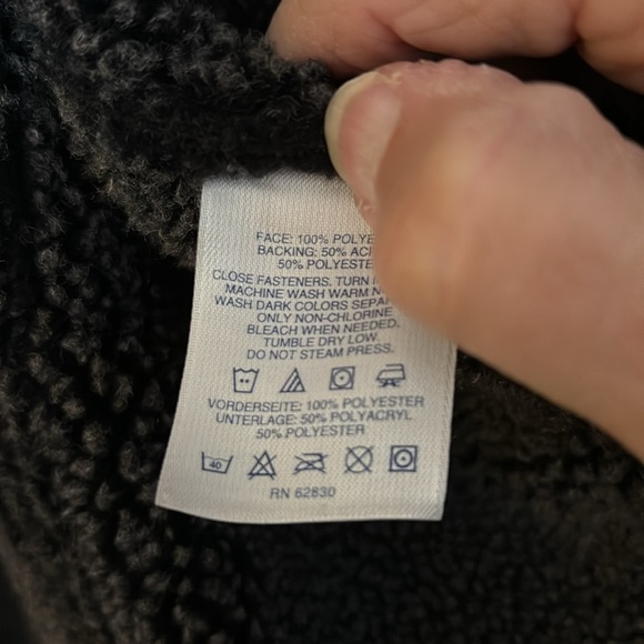 LANDS END Black Micro Suede Vest Size 2X - Picture 4 of 6